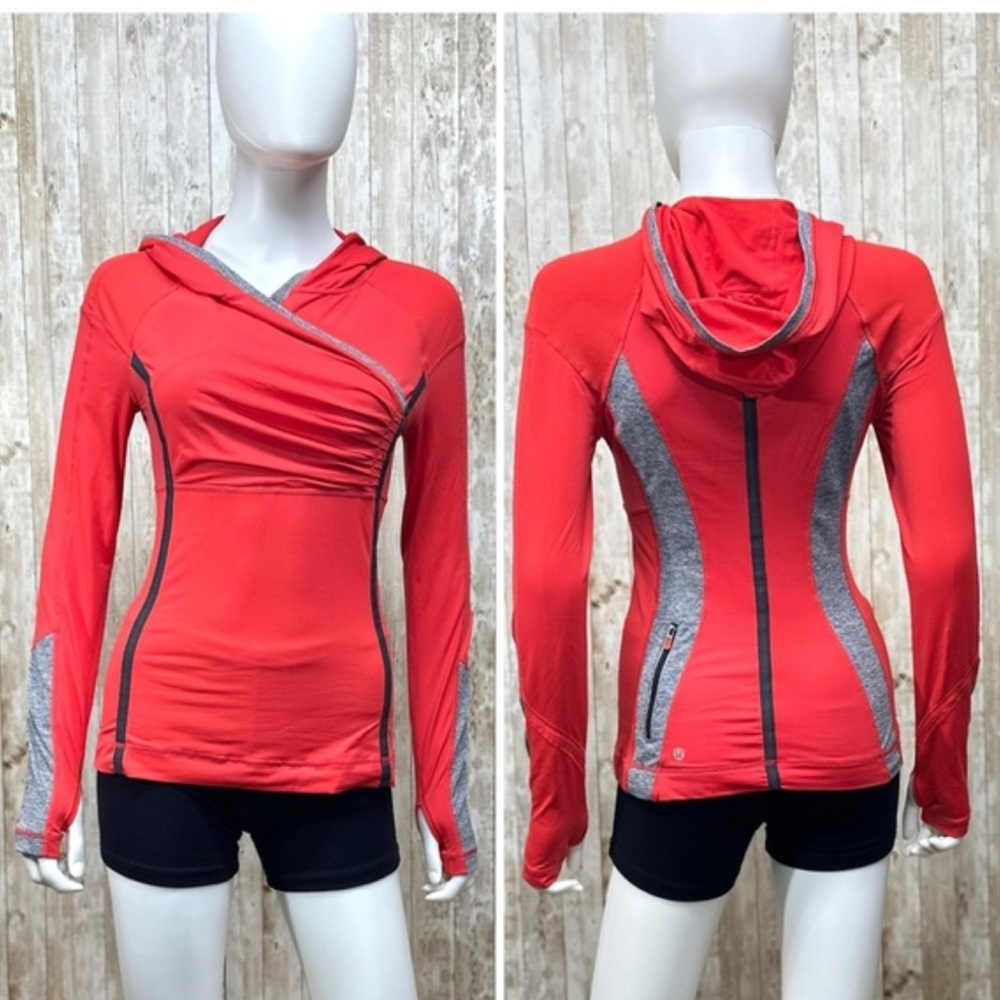 Lululemon Run For Your Life Pullover, red‎ size 4